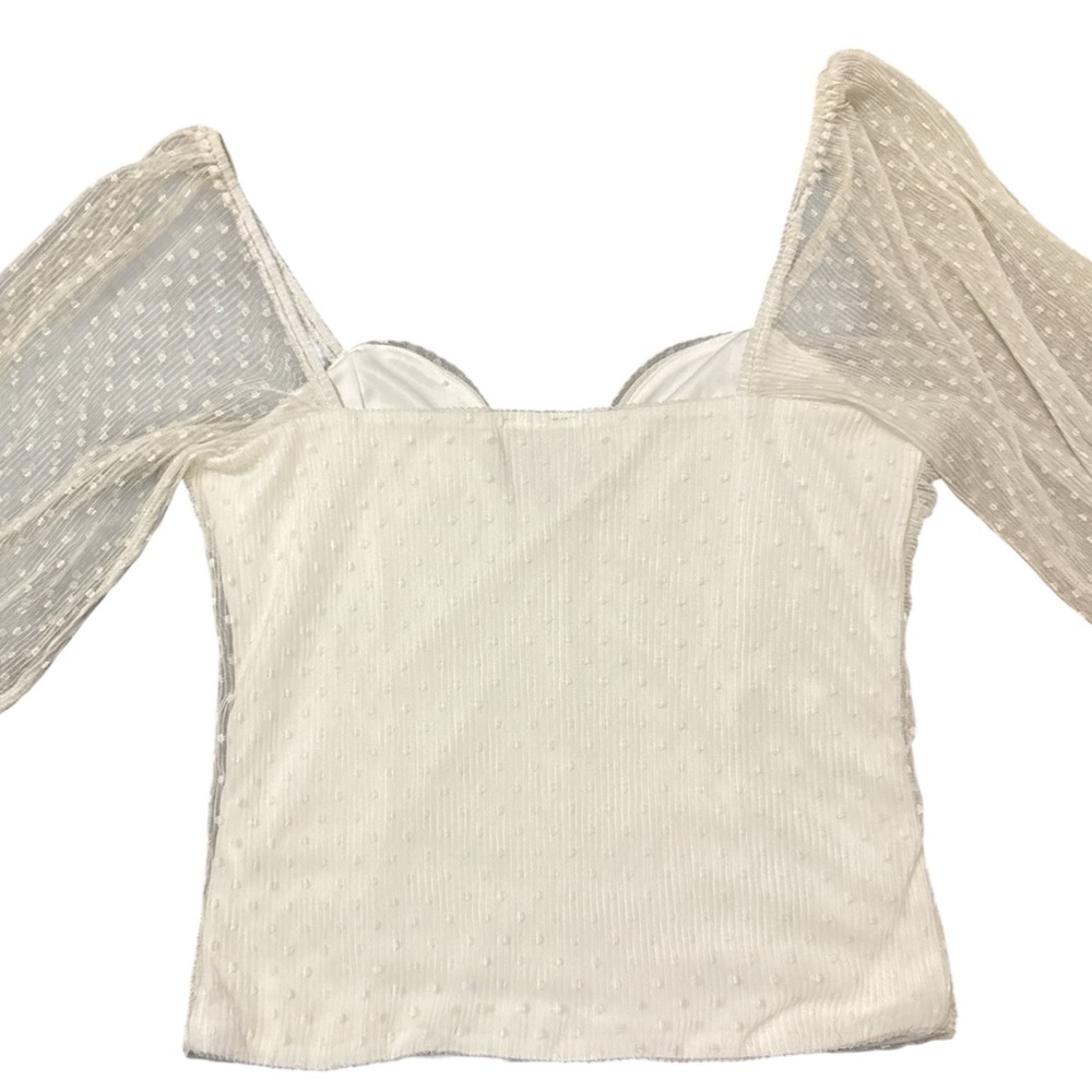 Mesh Puff-Sleeve Corset Top | Madi Mase - Picture 2 of 2